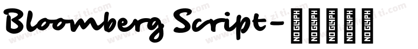 Bloomberg Script字体转换